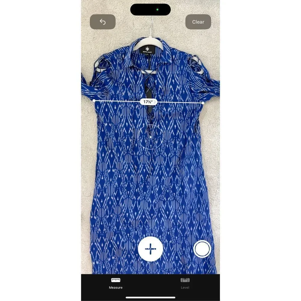 NWT Seema Kahai ikat cobalt kaftan, XS $795 C35
